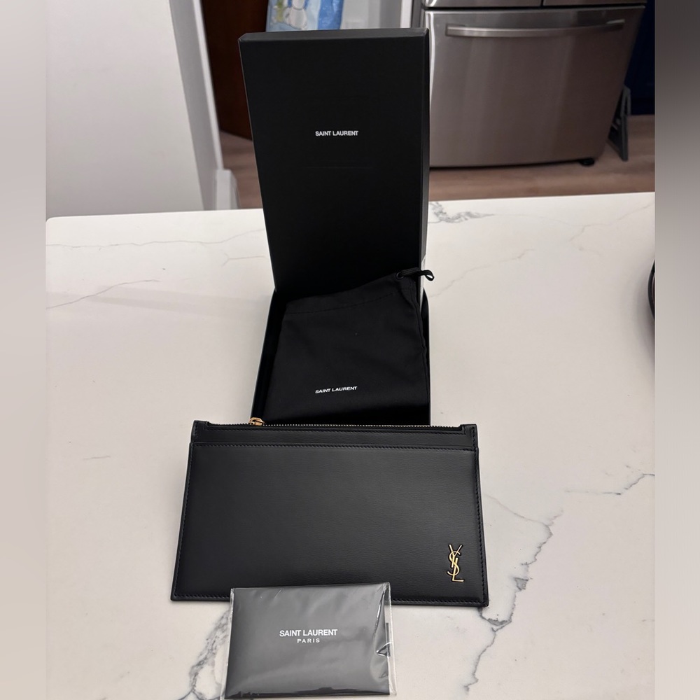Brand New YSL Clutch Pouch Tiny Mo King Palm Nero